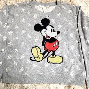RARE Marc Jacobs Disney Sequined Mickey Mouse Italy Sweatshirt Gray Medium $550